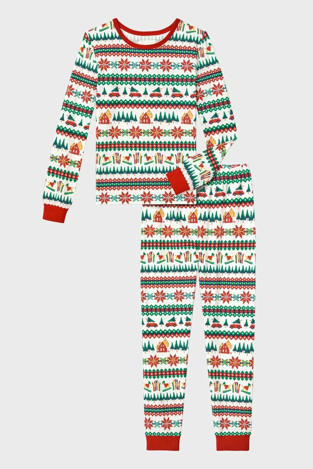 Festive Fairisle Long Sleeve 2 Pc Kids Set 2 Festive Fairisle Long Sleeve 2 Pc Kids Set - Image 2