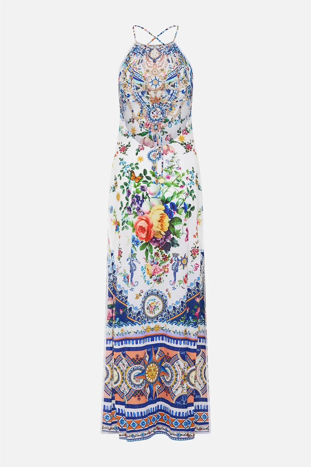 Camilla High Neck Long Dress In Tiles Darls 4 Camilla High Neck Long Dress In Tiles Darls - Image 4
