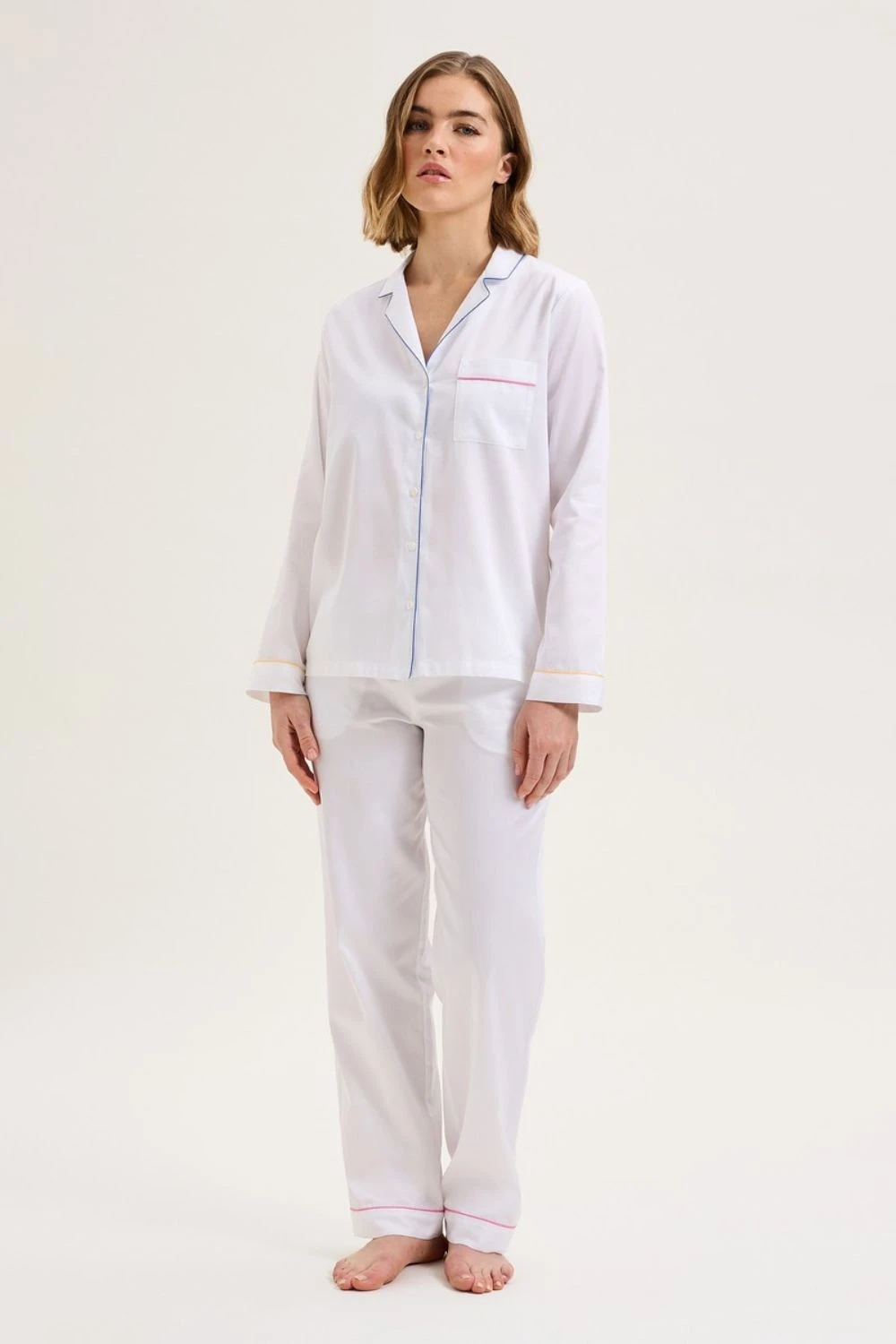 Essentiel Long Pj Set In Blanc 1 Essentiel Long Pj Set In Blanc