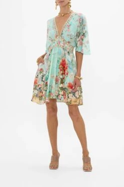 Camilla Short Waisted Dress In Jewellery Museum