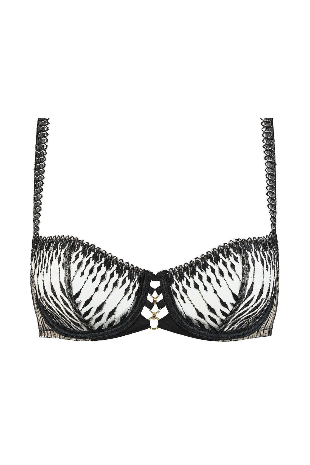 Aubade Voodoo Kiss Half Cup Bra In Millenium Black 3 Aubade Voodoo Kiss Half Cup Bra In Millenium Black - Image 3