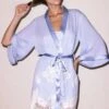 Fleur Du Mal Lace Applique Robe In Cloud