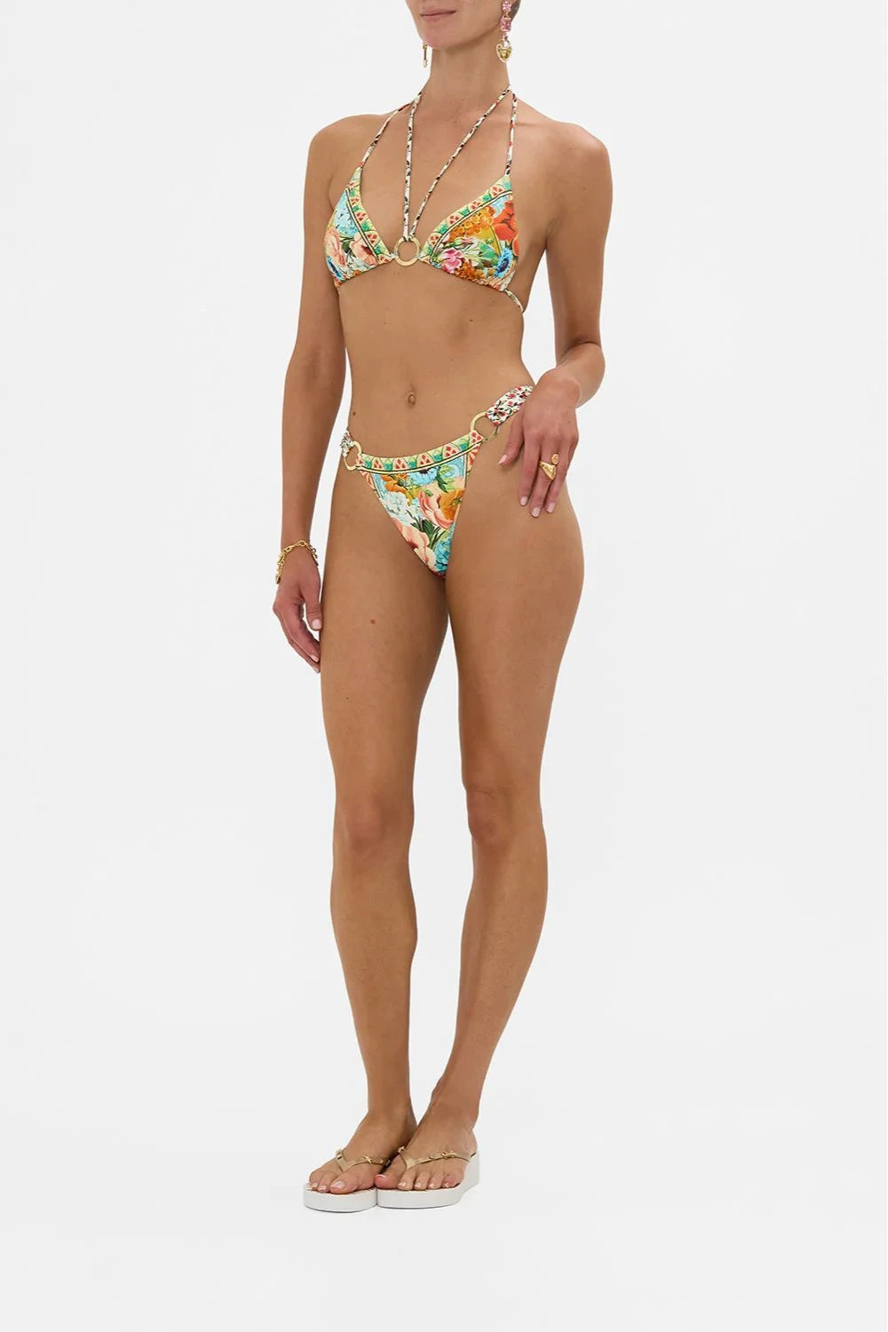 Camilla Ring Tri Multi Strap Bikini In Bathing Bombshell 2 Camilla Ring Tri Multi Strap Bikini In Bathing Bombshell - Image 2