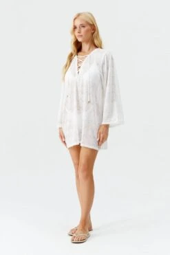 Melissa Odabash Keira Kaftan In White