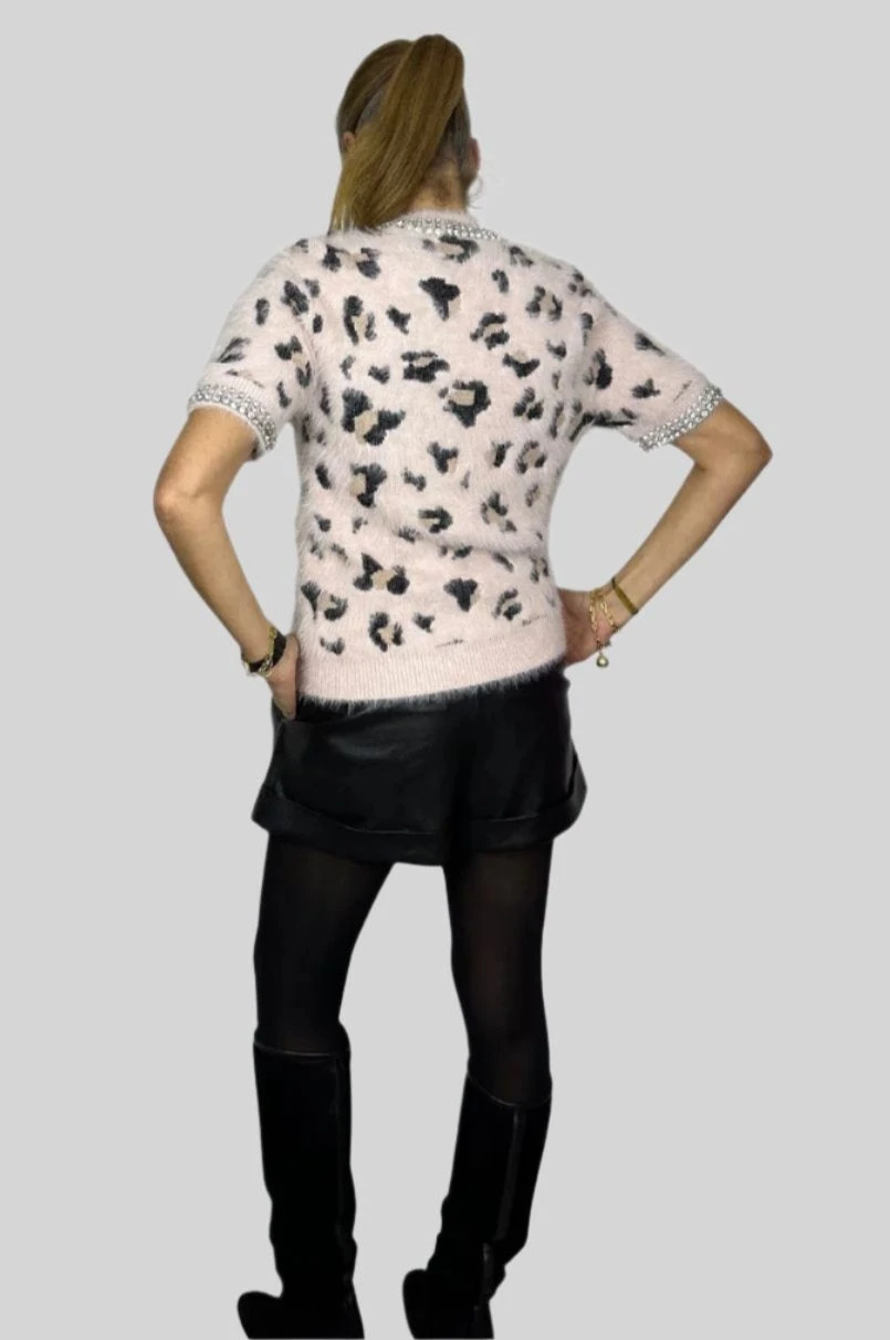 Knit Sweater With Diamond Applique In Unica 2 Knit Sweater With Diamond Applique In Unica - Image 2