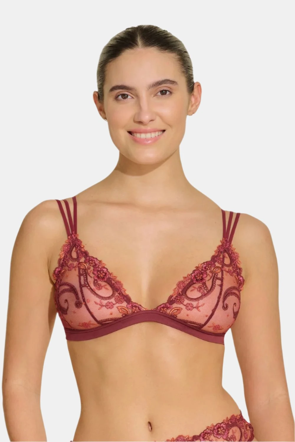 Cosabella Sanika Triangle Bra In Vin Brule 1 Cosabella Sanika Triangle Bra In Vin Brule