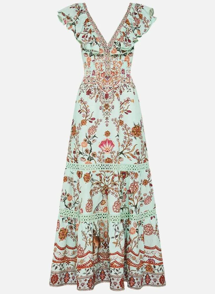 Camilla Weaving Worlds Tiered Dress With Neck Frill 3 Camilla Weaving Worlds Tiered Dress With Neck Frill - Image 3