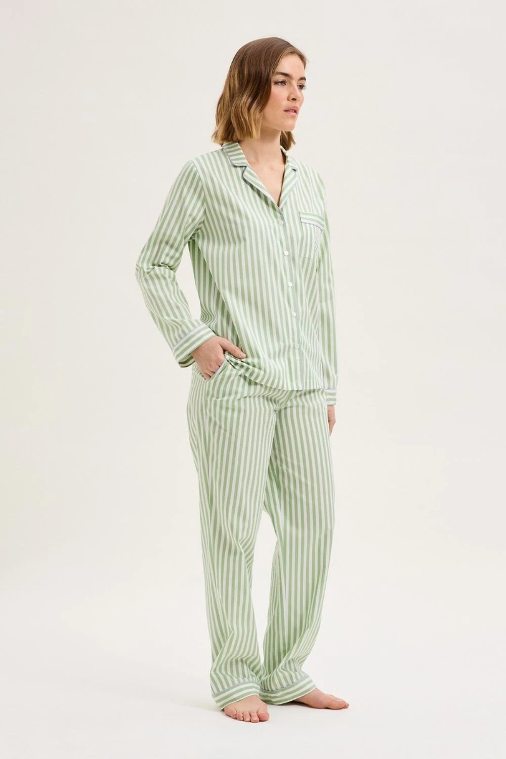 Essentiel Long Pj Set In Jade 2 Essentiel Long Pj Set In Jade - Image 2