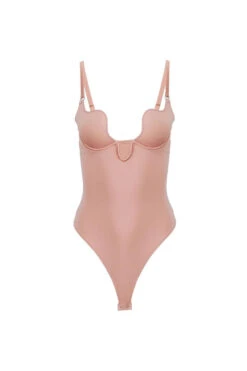 Fleur Du Mal Le Stretch Micro U-Plunge Bodysuit In Tan -Fashion Lingerie Shop 3 7a386bd6 a231 41cf b240 7c86c675889d