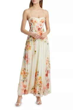 Saba Corsetted Long Dress