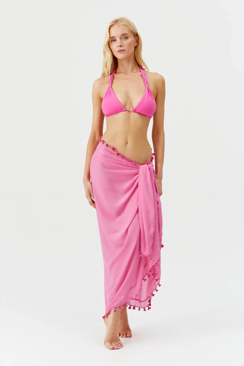 Melissa Odabash Pom Pom Trim Cotton Pareo 9 Melissa Odabash Pom Pom Trim Cotton Pareo - Image 9