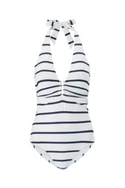 Nautical Stripe U Bar Halterneck One-Piece Swimsuit 5 Nautical Stripe U Bar Halterneck One-Piece Swimsuit -Fashion Lingerie Shop 3 b5308142 9c56 4ba6 9821 e14dd1296825