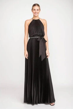 Sleeveless Satin Long Dress