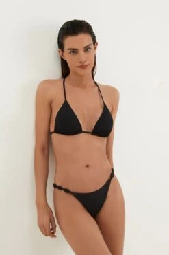 Kori T Back Tri Top & Kori Side Bottom Full In Black