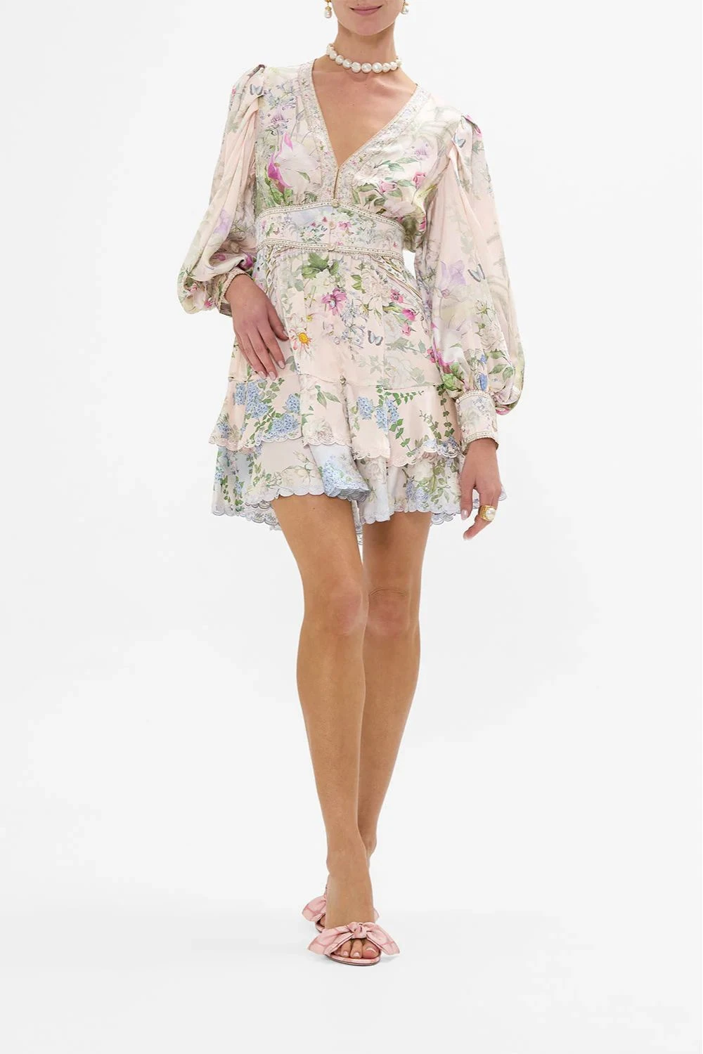 Camilla Button Front Frill Dress In Palacio Playground 1 Camilla Button Front Frill Dress In Palacio Playground