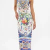 Camilla High Neck Long Dress In Tiles Darls