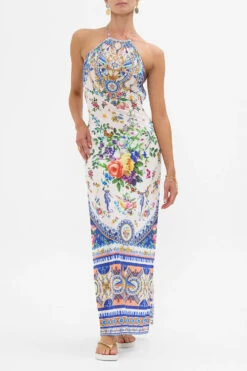 Camilla High Neck Long Dress In Tiles Darls