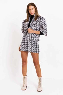 Jocelyn Skirt In Tweed Pink