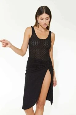 Pacifica Midi Skirt In Black