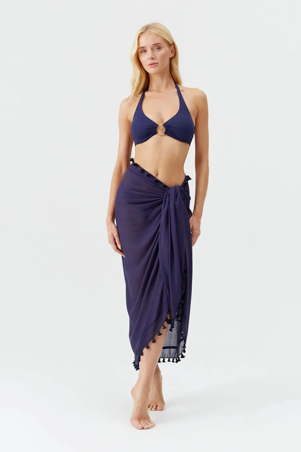 Melissa Odabash Pom Pom Trim Cotton Pareo 6 Melissa Odabash Pom Pom Trim Cotton Pareo - Image 6