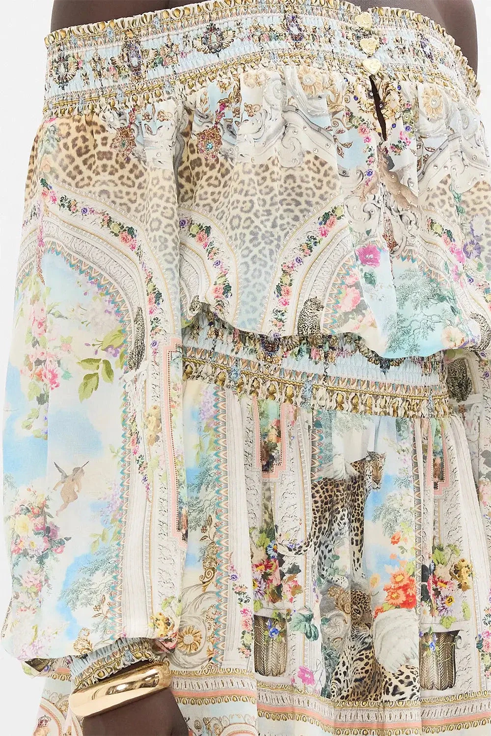 Camilla Off Shoulder Short Dress In Alexandria 2 Camilla Off Shoulder Short Dress In Alexandria - Image 2