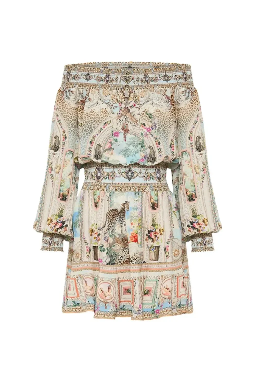 Camilla Off Shoulder Short Dress In Alexandria 4 Camilla Off Shoulder Short Dress In Alexandria - Image 4