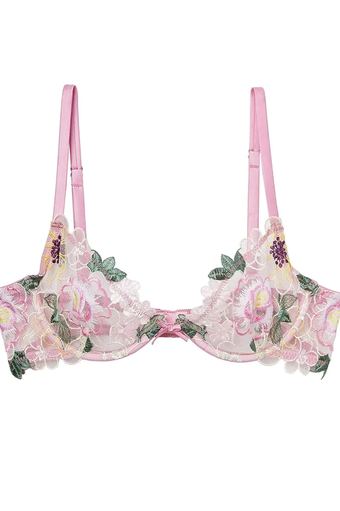 Fleur Du Mal Jardin Embroidery Demi Bra 2 Fleur Du Mal Jardin Embroidery Demi Bra - Image 2