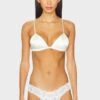 Fleur Du Mal Molded Triangle Bra In Ivory
