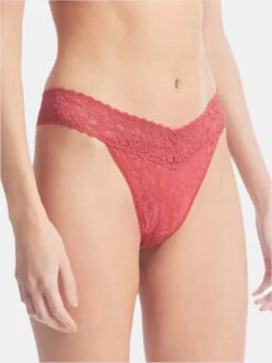Hanky Panky Original Rise Thong 30 Hanky Panky Original Rise Thong -Fashion Lingerie Shop Hanky Panky Signature Lace Original Rise Thong Burnt Sienna Red View 2