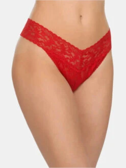 Hanky Panky Original Rise Thong 29 Hanky Panky Original Rise Thong -Fashion Lingerie Shop Hanky Panky Signature Lace Original Rise Thong Red View 3