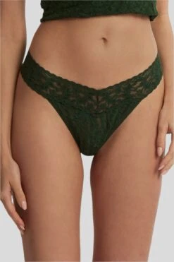 Hanky Panky Original Rise Thong 28 Hanky Panky Original Rise Thong -Fashion Lingerie Shop Hanky Panky Signature Lace Original Rise Thong Vines Green View 2