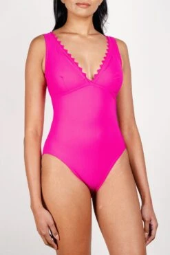 Ines V-Neck One-Piece In Primrose