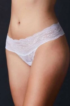 Sapna Mid-Rise Thong 20 Sapna Mid-Rise Thong -Fashion Lingerie Shop SApnaMidRiseThongWHite
