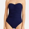 Basics Ruched Bandeau BA-060 In Navy
