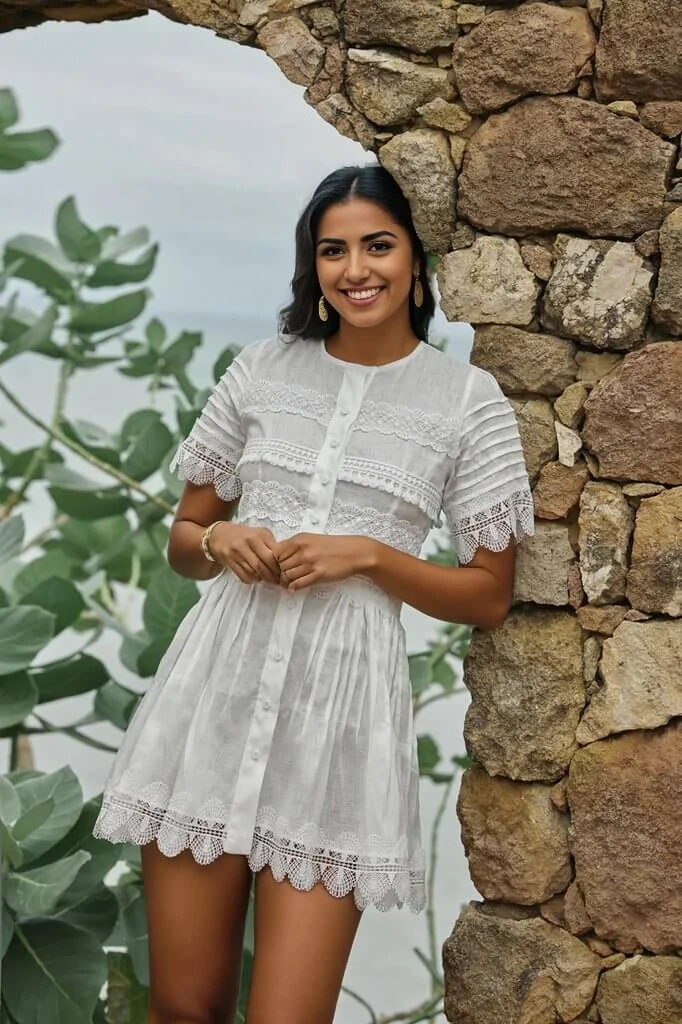 Violetta Dress In White 1 Violetta Dress In White