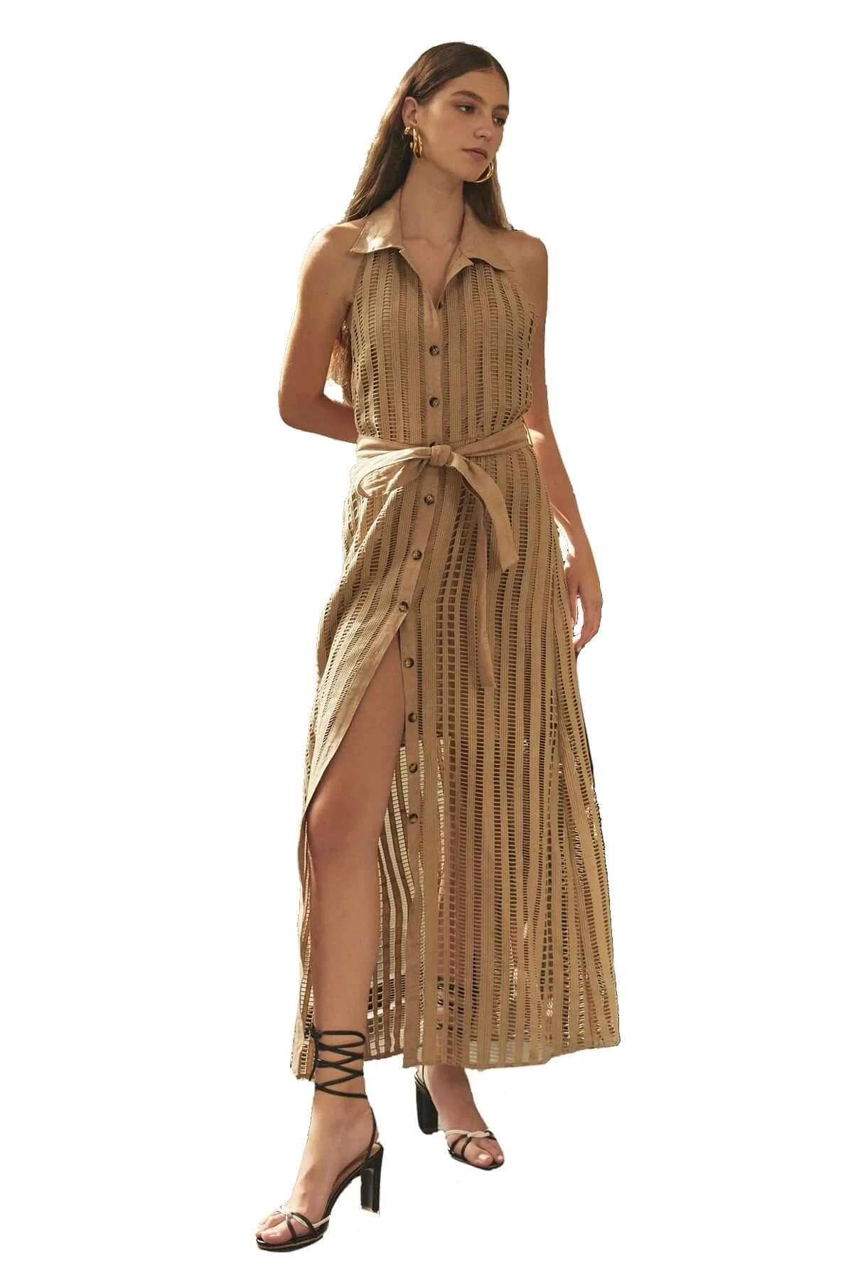 Marissa Dress In Khaki 3 Marissa Dress In Khaki - Image 3