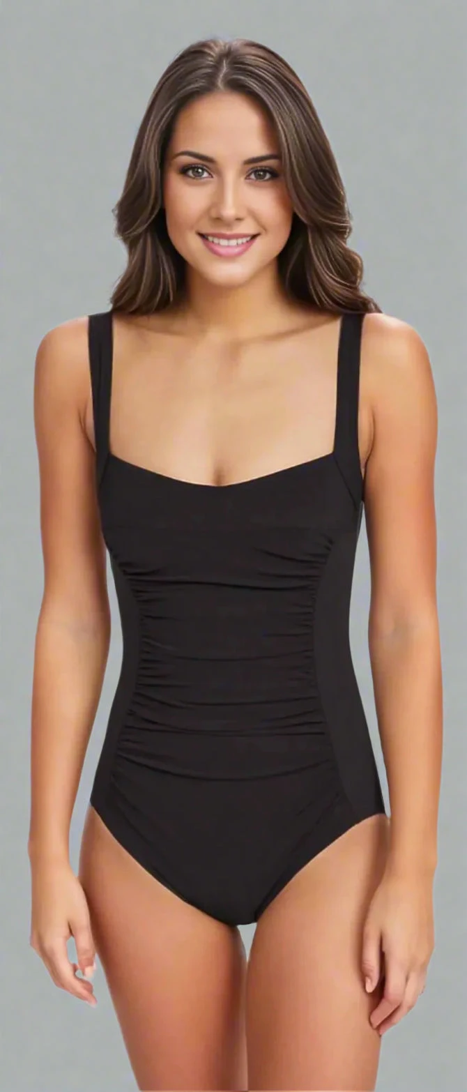 Basic Square Neck BA-D70 In Black 1 Basic Square Neck BA-D70 In Black