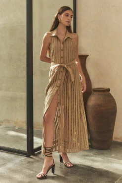 Marissa Dress In Khaki