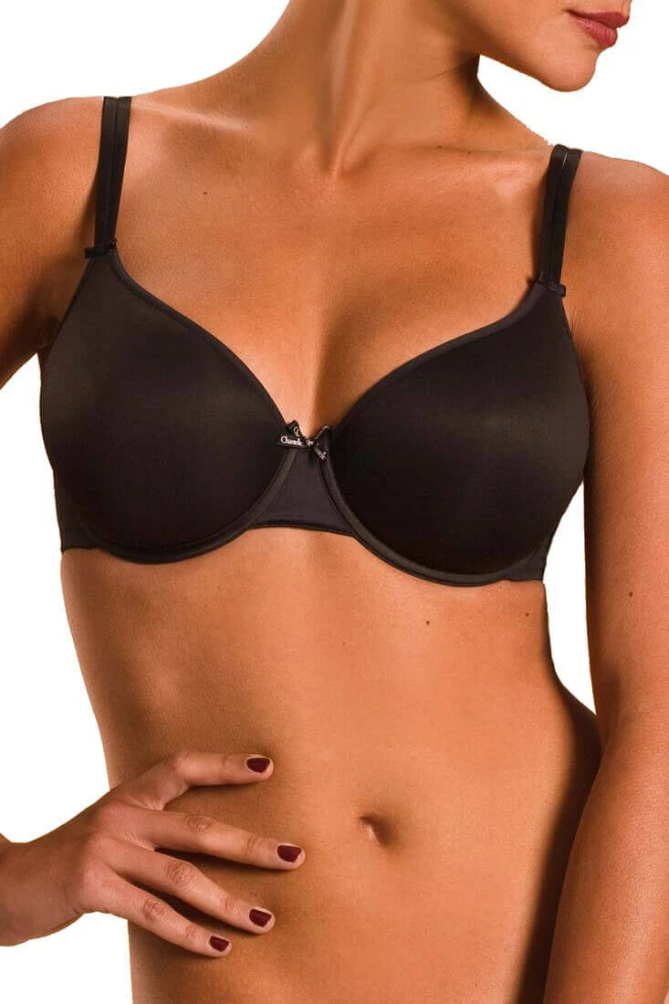 Chantelle Basic Invisible Bra In Black 1 Chantelle Basic Invisible Bra In Black