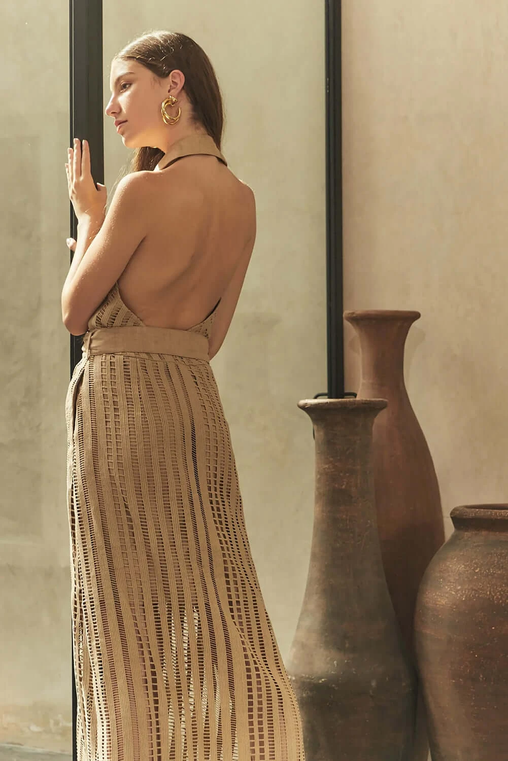 Marissa Dress In Khaki 2 Marissa Dress In Khaki - Image 2