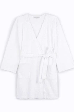 Fauve Short Robe In White -Fashion Lingerie Shop fauve3