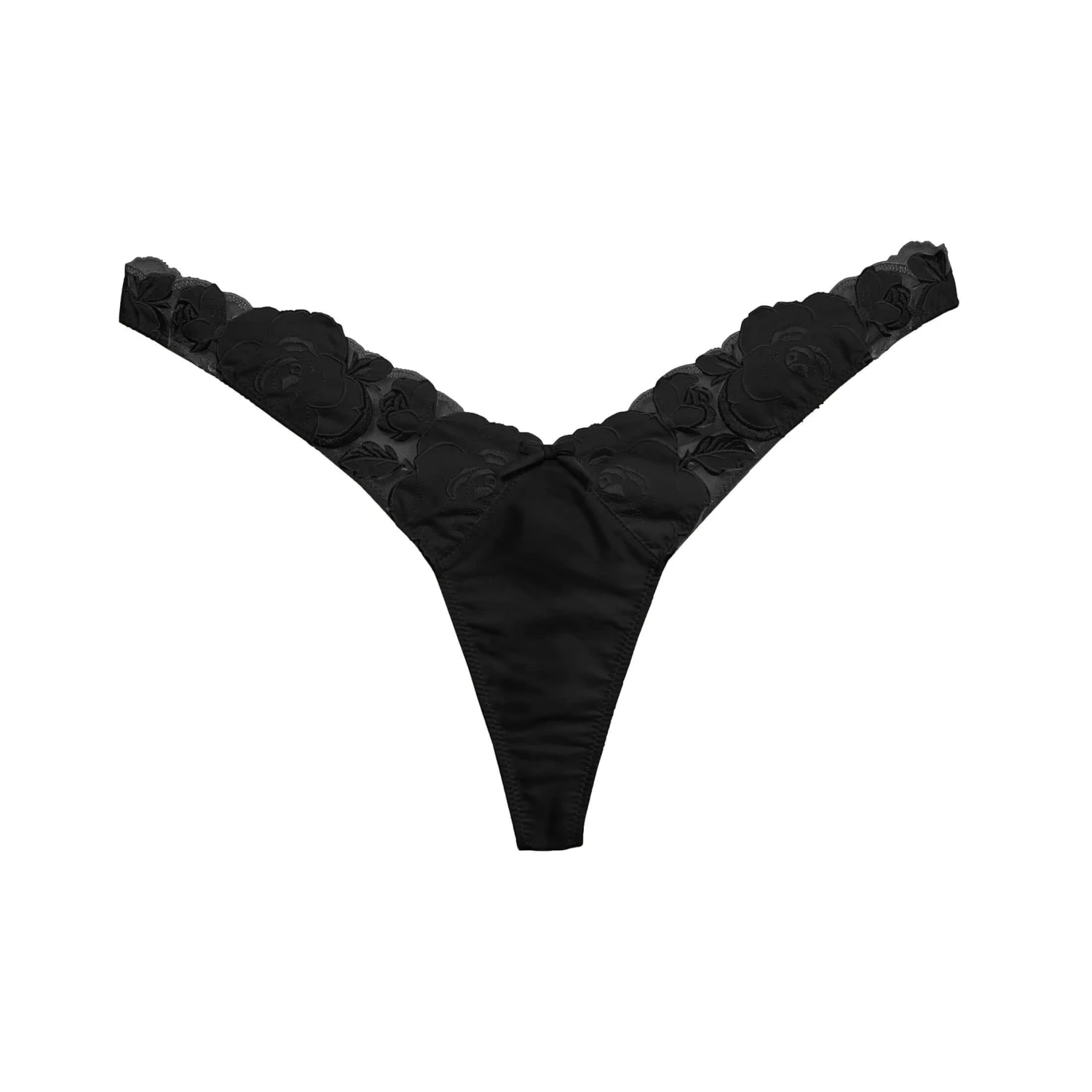 Fleur Du Mal Rose Logo High Leg Thong 3 Fleur Du Mal Rose Logo High Leg Thong - Image 3