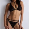 Aubade Animal Soul Lingerie Set In Black Python