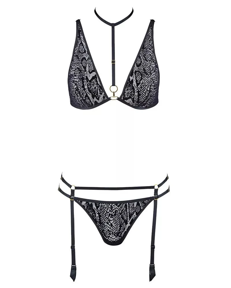 Aubade Animal Soul Lingerie Set In Black Python 3 Aubade Animal Soul Lingerie Set In Black Python - Image 3