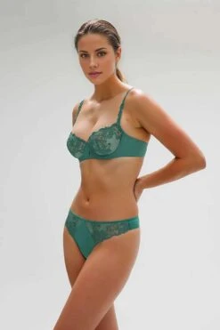 Simone Perele Saga Demi Cup In Vert Garden 8 Simone Perele Saga Demi Cup In Vert Garden -Fashion Lingerie Shop simone perele saga demi bra green garden front4