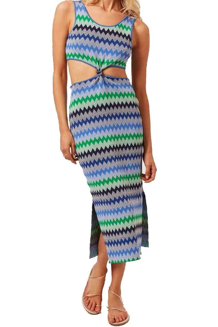 Solid & Striped Bailey Dress In Ombre Zig Zag 4 Solid & Striped Bailey Dress In Ombre Zig Zag - Image 4