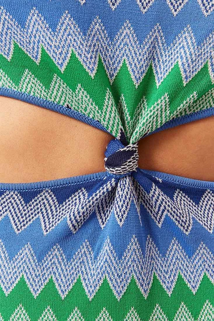 Solid & Striped Bailey Dress In Ombre Zig Zag 3 Solid & Striped Bailey Dress In Ombre Zig Zag - Image 3